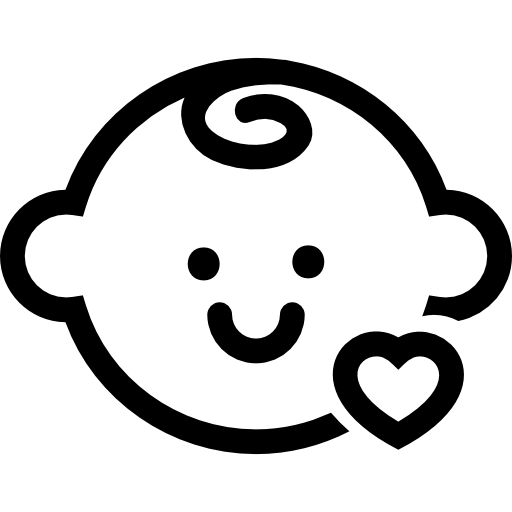 baby-head-with-a-small-heart-outline
